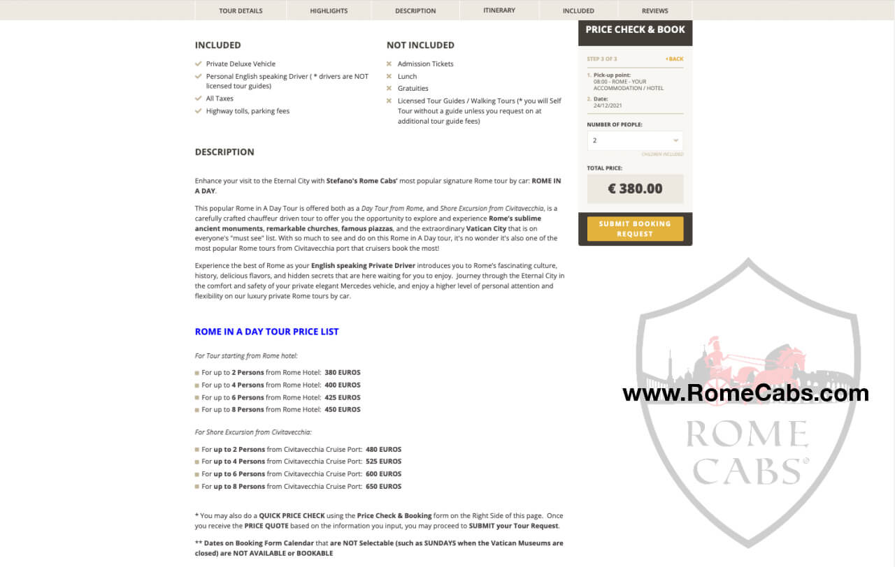 RomeCabs Rome Luxury Tours best car service in Rome