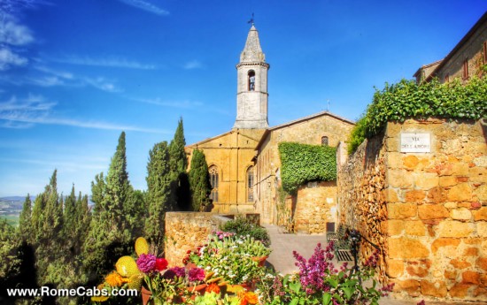 Pienza Valley of Paradise Tuscany Tours from Rome in limo 