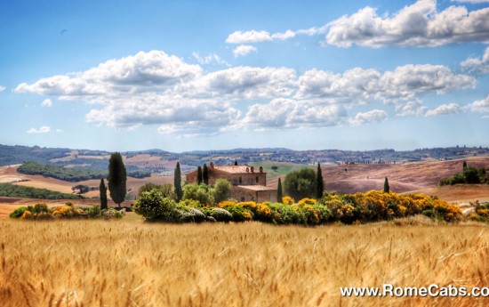 Val d'Orcia (Valley of Orcia) -  Valley of Paradise - Summer Tuscany Tours with RomeCabs