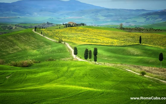 Val d'Orcia (Valley of Orcia) -  Valley of Paradise Tuscany Tour from Rome limousine tours
