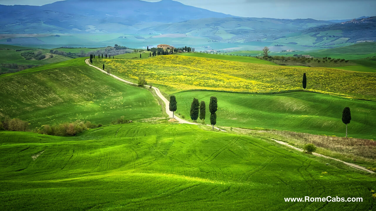 Elysian Fields of Paradise The Gladiator Movie What to see and do in Pienza Tuscany tours from Rome Cabs