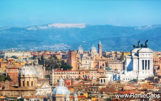 Janiculum Hill view of Rome in a Day on a Sunday Rome Tours from Cviitavecchia