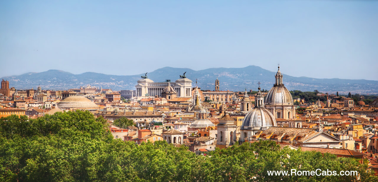 Janiculum Hill Rome Post Cruise Tours from Civitavecchia RomeCabs