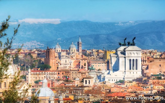 Janiculum Hill view of Rome Rome in a Day on a Sunday Tour