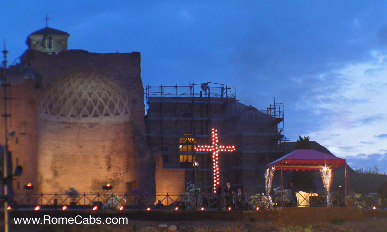 What to do in Rome during Easter via Crucis Stations of the Cross Colosseum