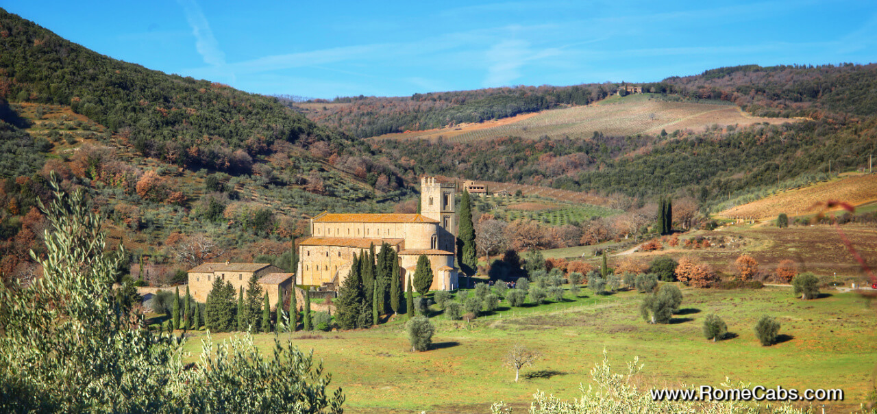 Sant Antimo Abbey Wine Tasting Tours from Rome to Tuscany