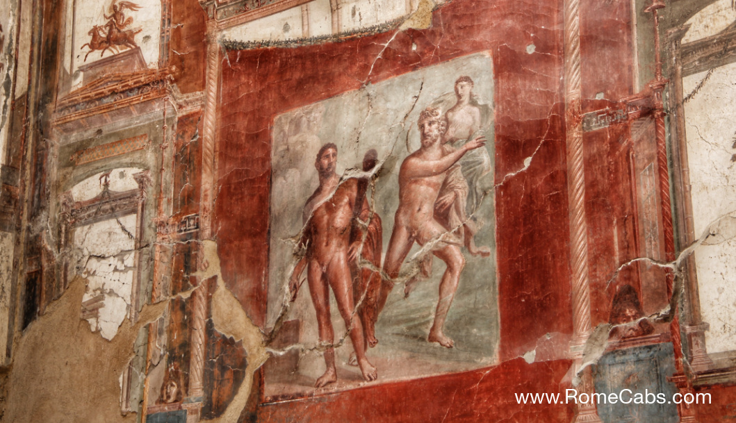 Hercules Fresco in Herculaneum tours from Rome in limo tours