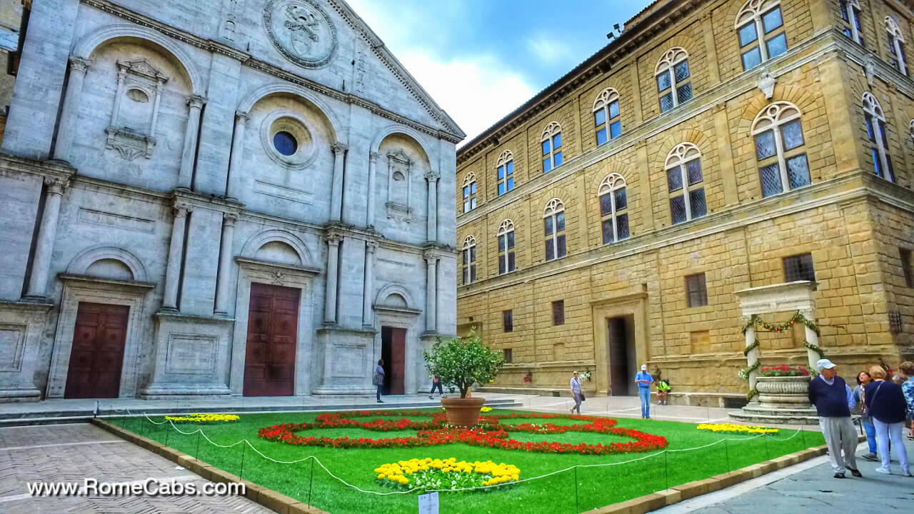 Piazza Pio II Pienza Tuscany Tours from Rome to Pienza Montepulciano RomeCabs