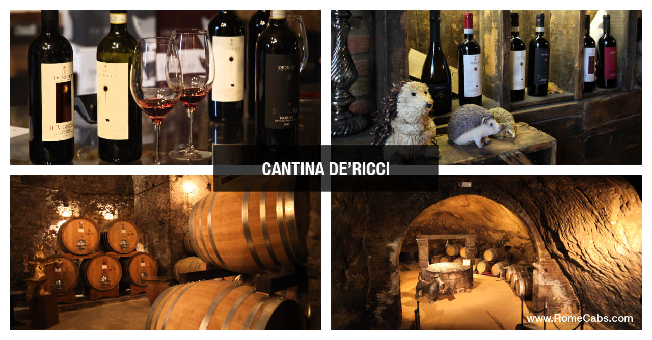 Cantina de Ricci Best Montepulciano Wineries wine tasting tours from Rome