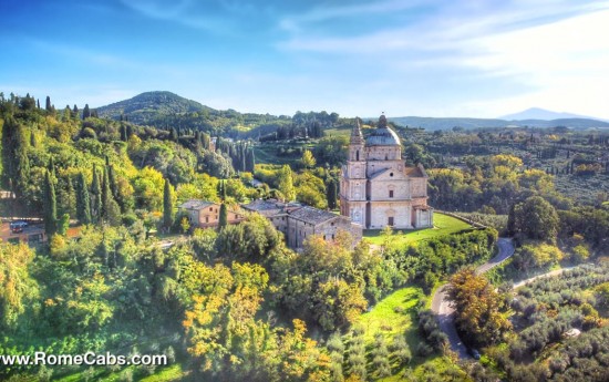Montepulciano Temple of San Biagio Tuscany tours from Rome 