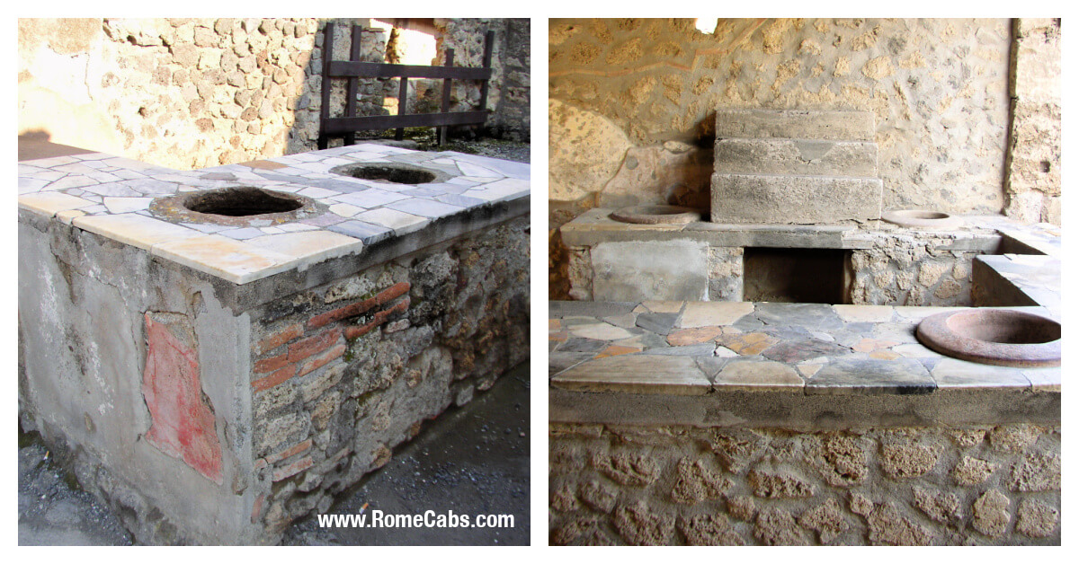 Ancient Roman Thermopolium Fast Food Restaurants in Pompeii tours from Rome