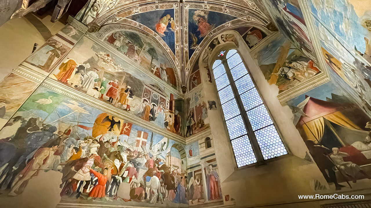 San Francesco Basilica Arezzo Tuscany tours from Rome Cabs