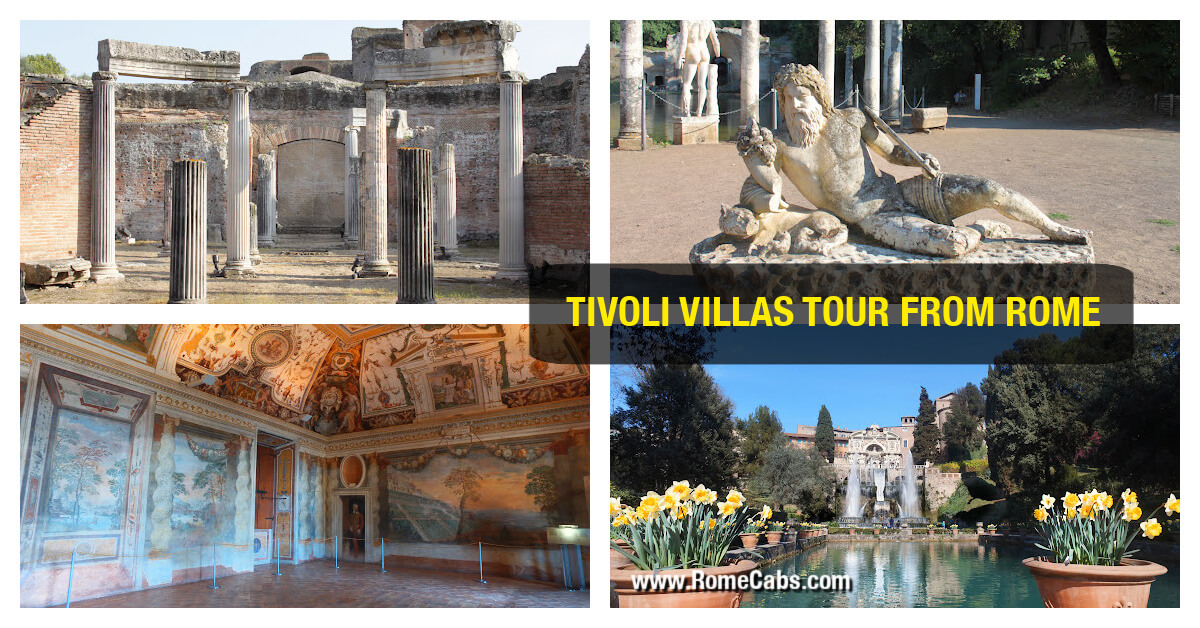 Day trips from Rome to Tivoli Villas Villa d'Este Hadrian's villa