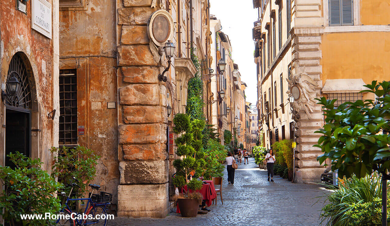 Via dei Coronari Experience Rome like a Local RomeCabs luxury tours