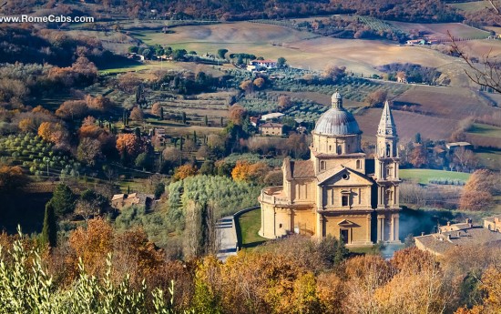 Temple of San Biagio Under the Tuscan Sunshine: Cortona and Montepulciano