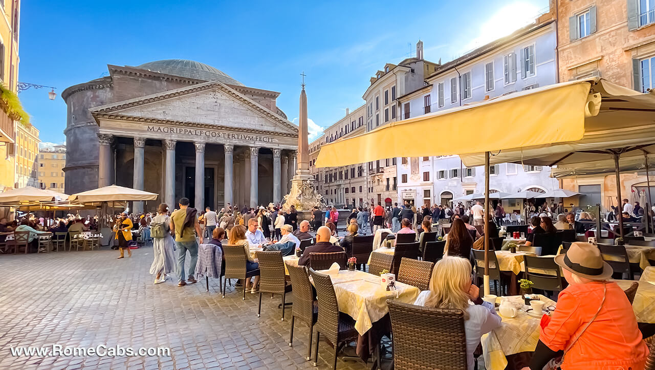 Piazza della Rotonda Panoramic Rome Tour RomeCabs limousine tours