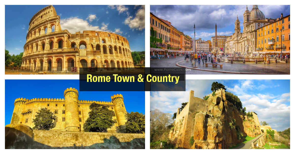 Rome Town and Country Tour from Civitavecchia bracciaon castle Ceri Rome Swquares