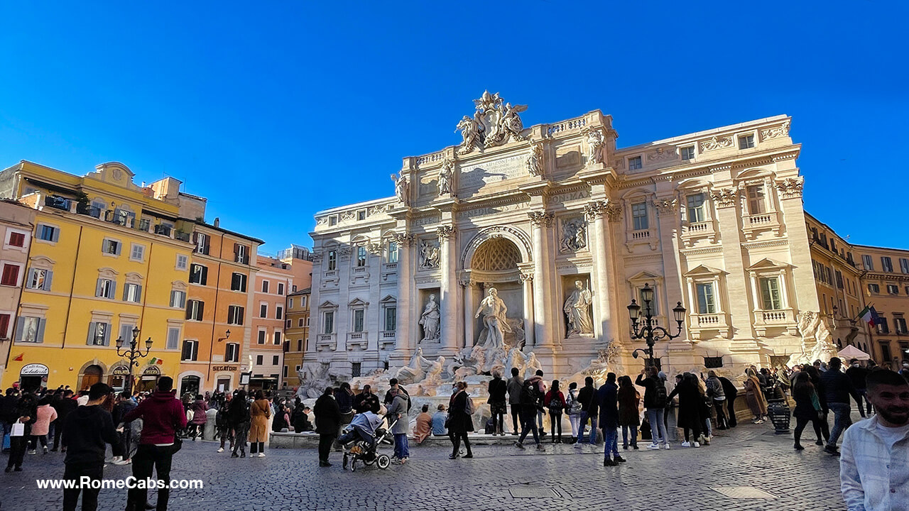 Trevi Fountain Winter in Italy Rome new shoulder season