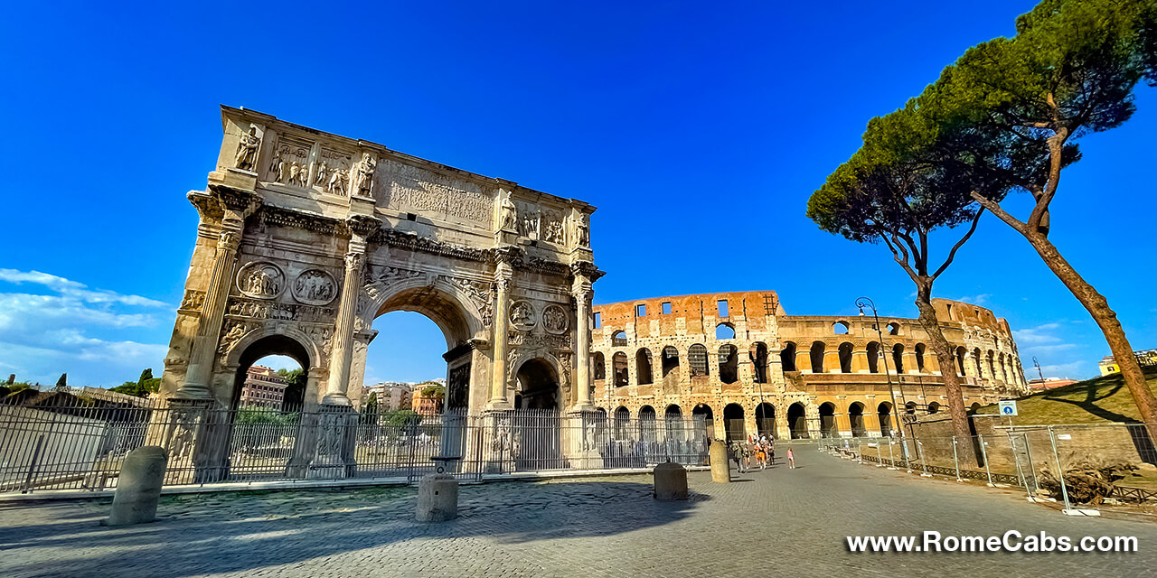 Arch of Constantine Piazza Colosseo Colosseum Square Rome limousine tours 