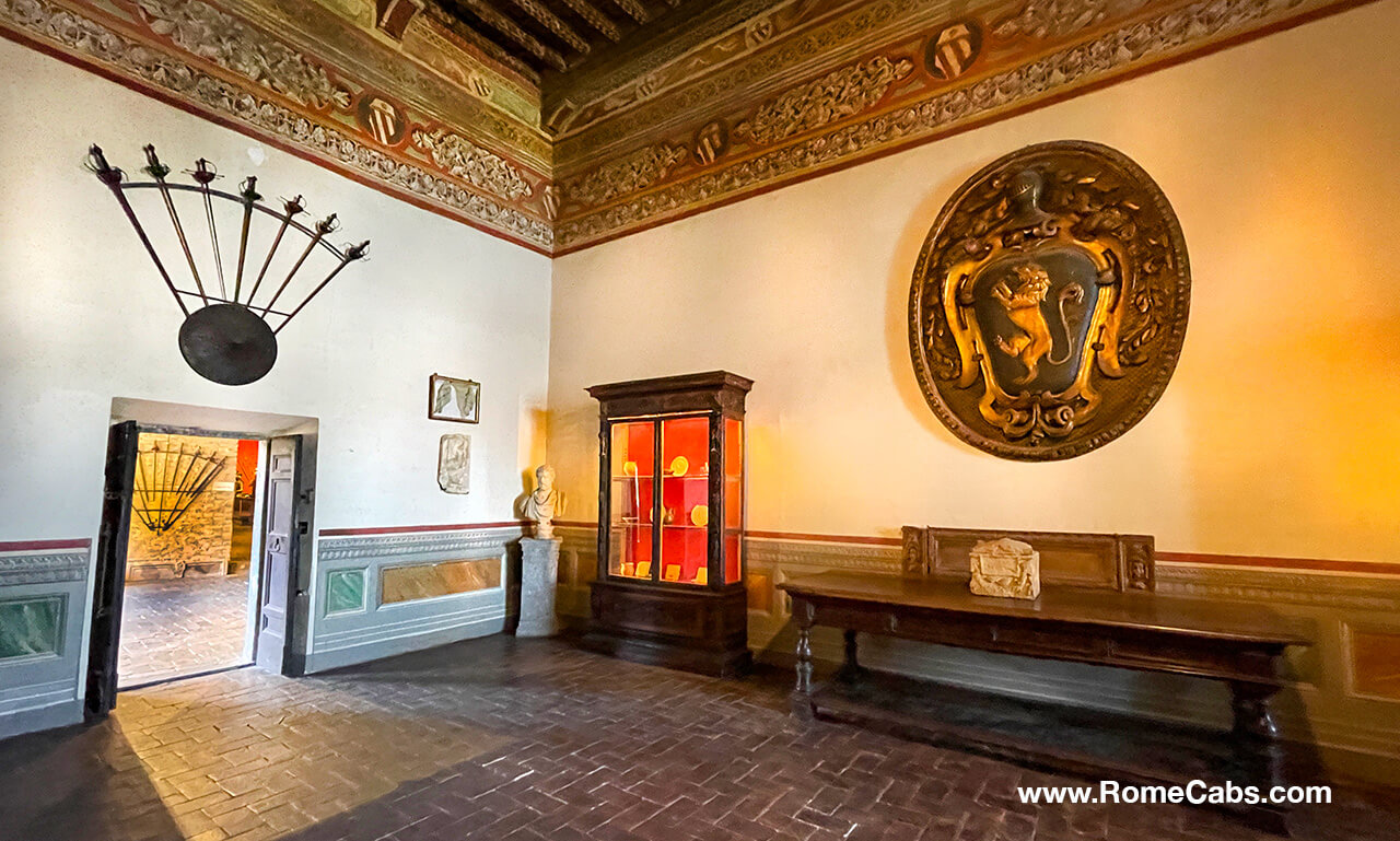 The Etruscan Hall Sala Etrusca Bracciano Castle Tours from Rome Civitavecchia excursionis