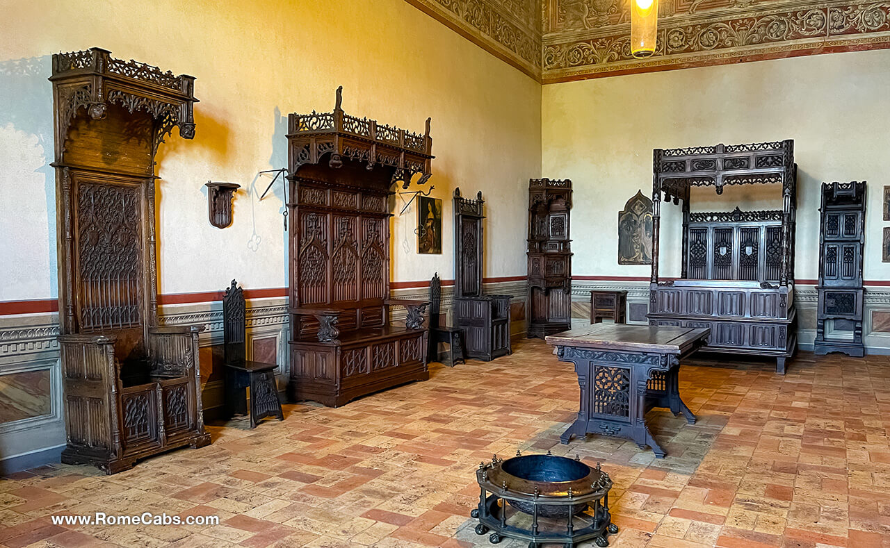 Gothic Hall   Sala Gotica How to visit Bracciano Castle Tours from Rome Civitavecchia shore excursions