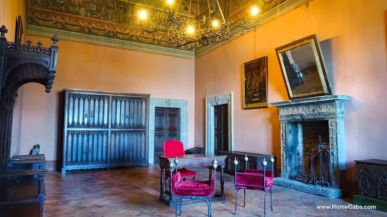 Hall of Diplomacy Sala della Diplomazia Guided Tour of Bracciano Castle Excursions from Civitavecchia Rome
