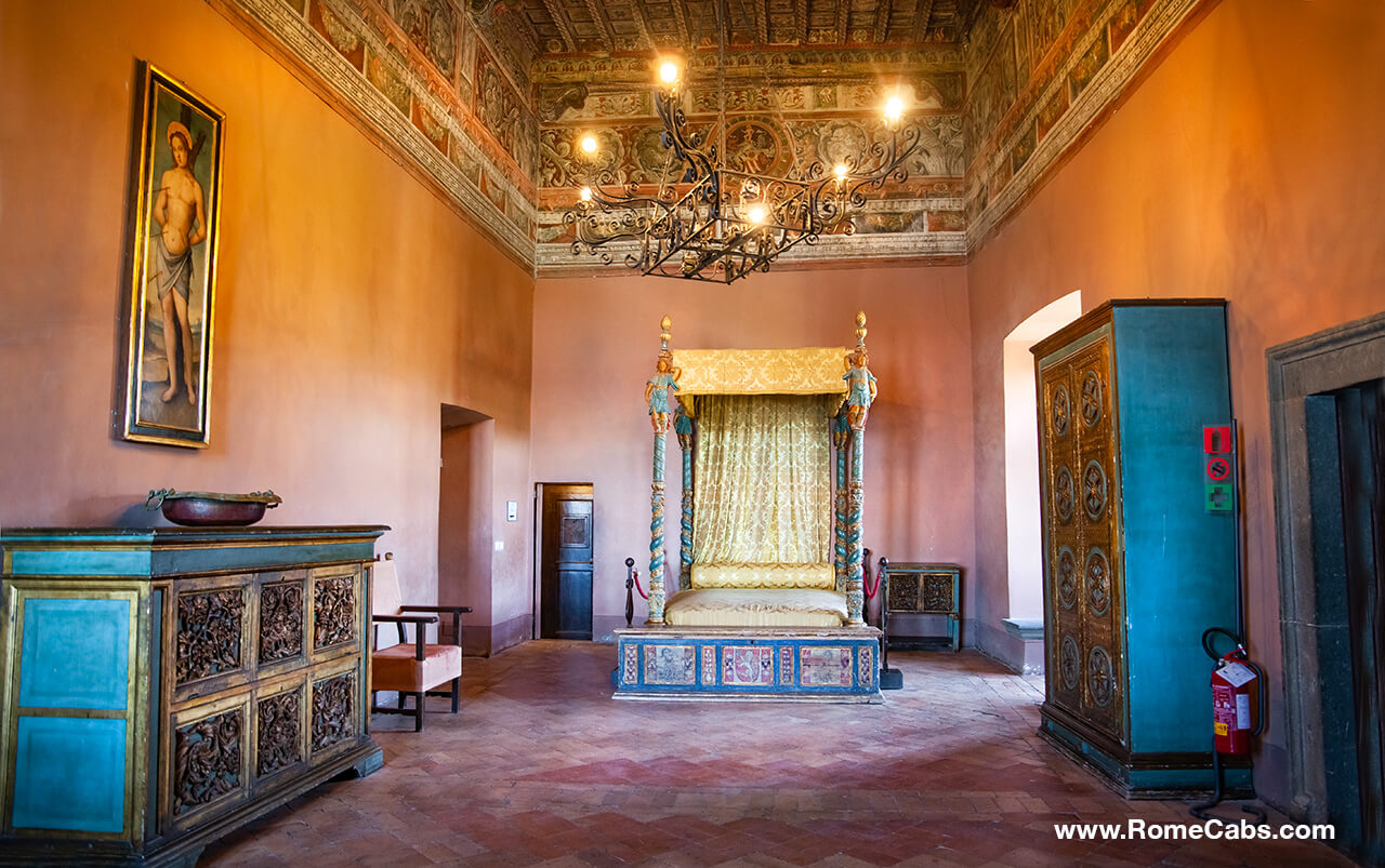 Hall of Orsini Frieze Bracciano Castle Tours from Rome Civitavecchia excursions