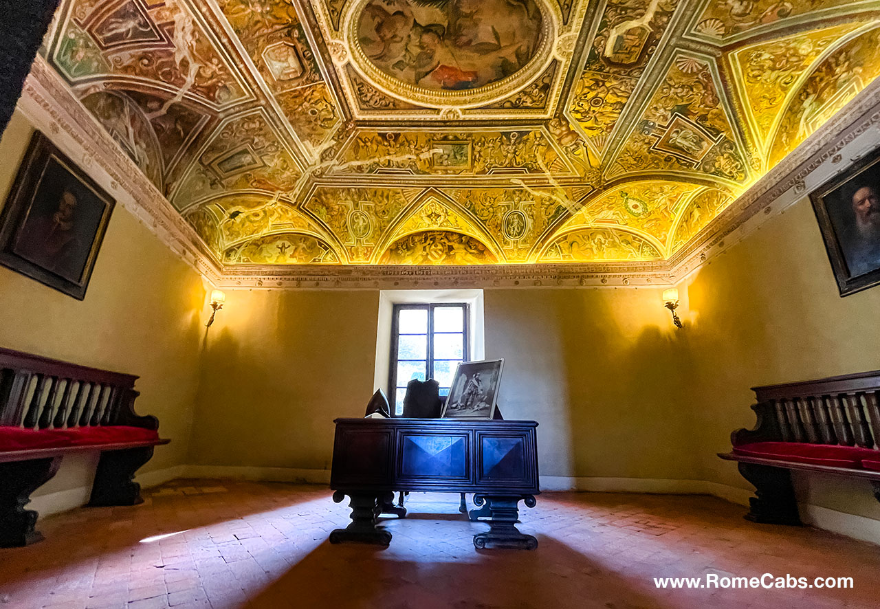 Studiolo Baldassare Odescalchi Guide to visit Bracciano Castle from Rome Cabs