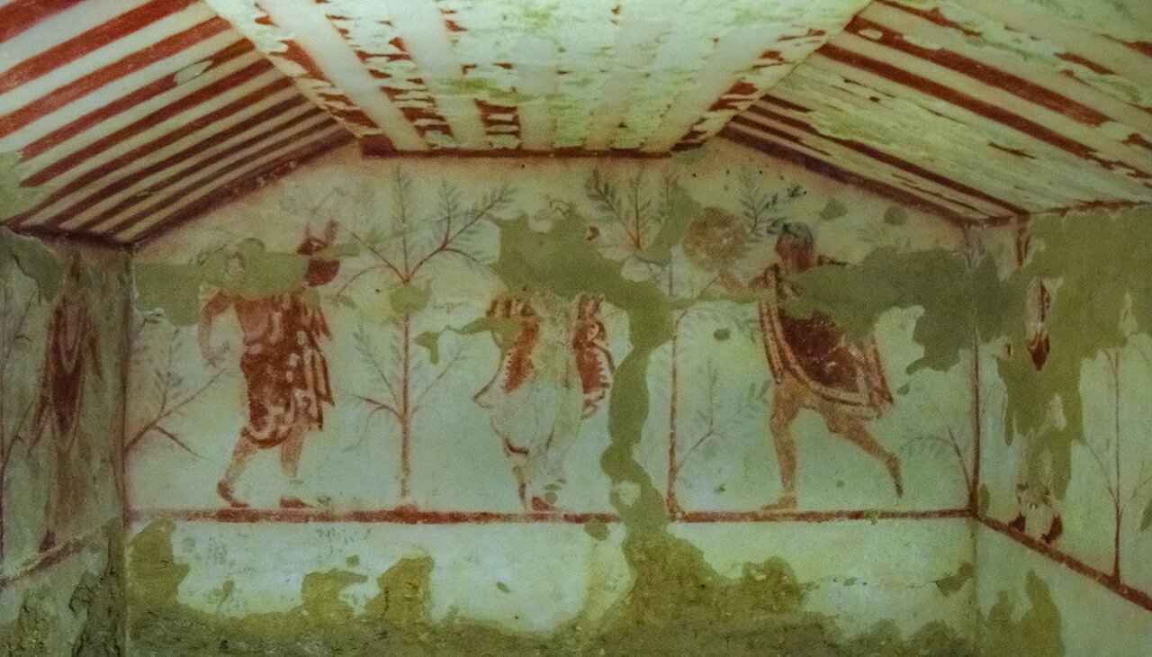 Pallottino Tomb Tomba della Pallottino Etruscan painted tombs in Tarquinia guided tours