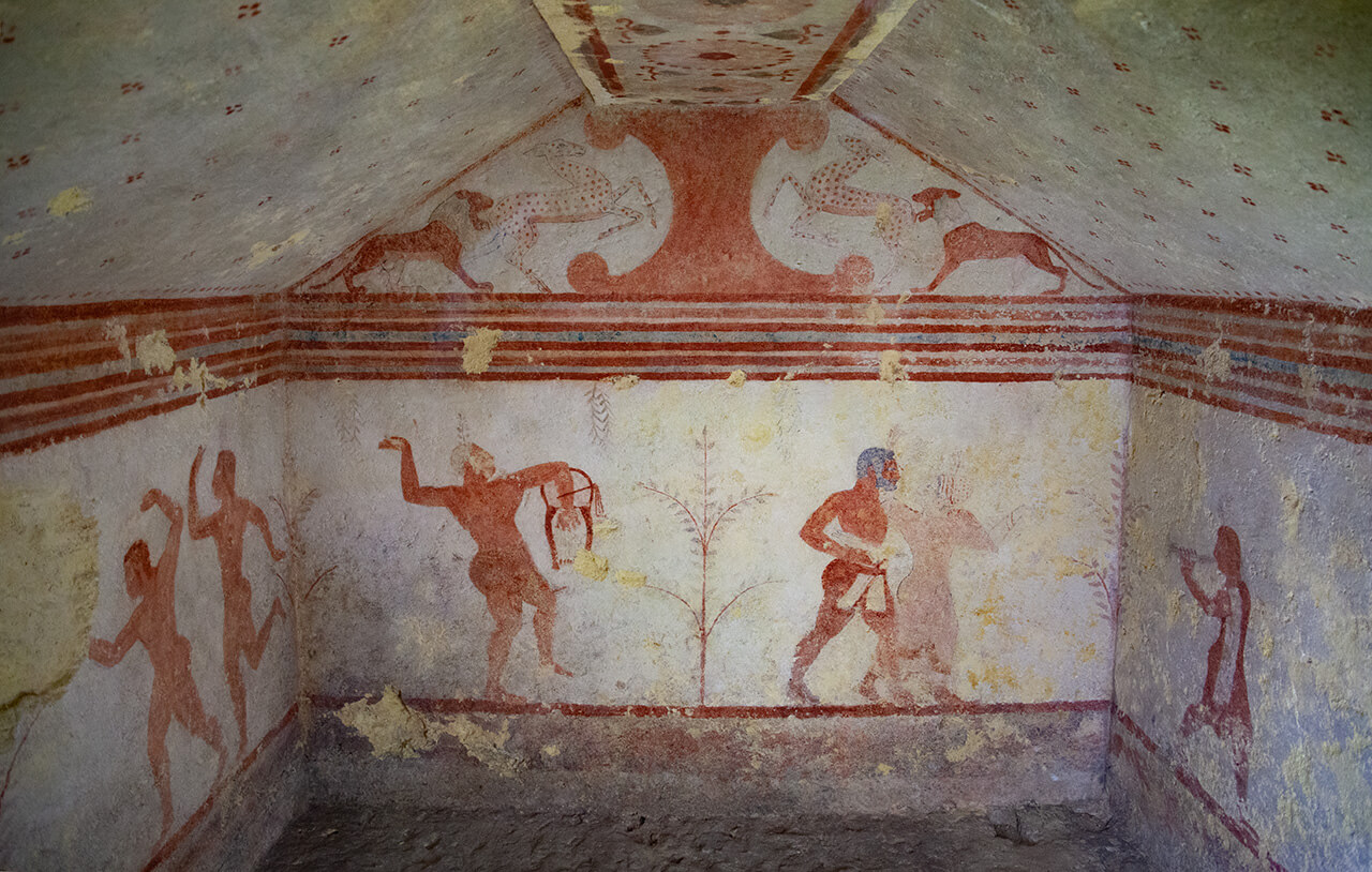  Tomb of the Bacchants Tomba dei Baccanti Guide to Monterozzi Necropolis Tarquinia