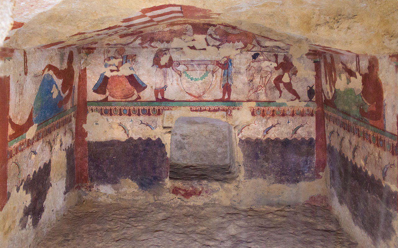Tomb of the LionessesTomba delle Leonesse Monterozzi Necropolis Guide to Exploring Etruscan Painted Tombs in Tarquinia
