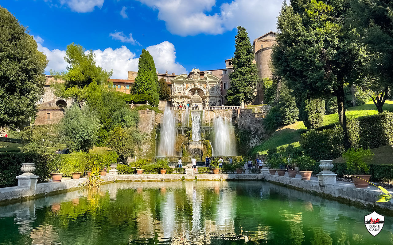 Fountain of Neptune Best Things to see in Villa d'Este Tivoli Day Tours from Rome Civitavecchia post cruise tours