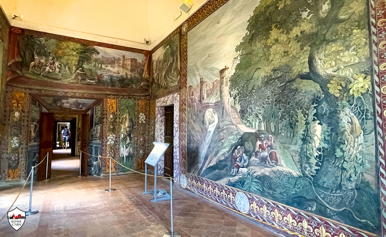 Hall of the Hunt Guided Tour of Villa d'Este Tivoli day tours from Rome