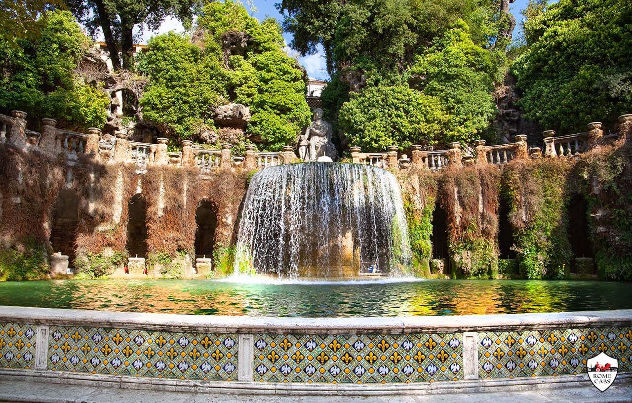 The Oval Fountain Villa d'Este Tivoli Villas and Gardens Tour from Rome RomeCabs