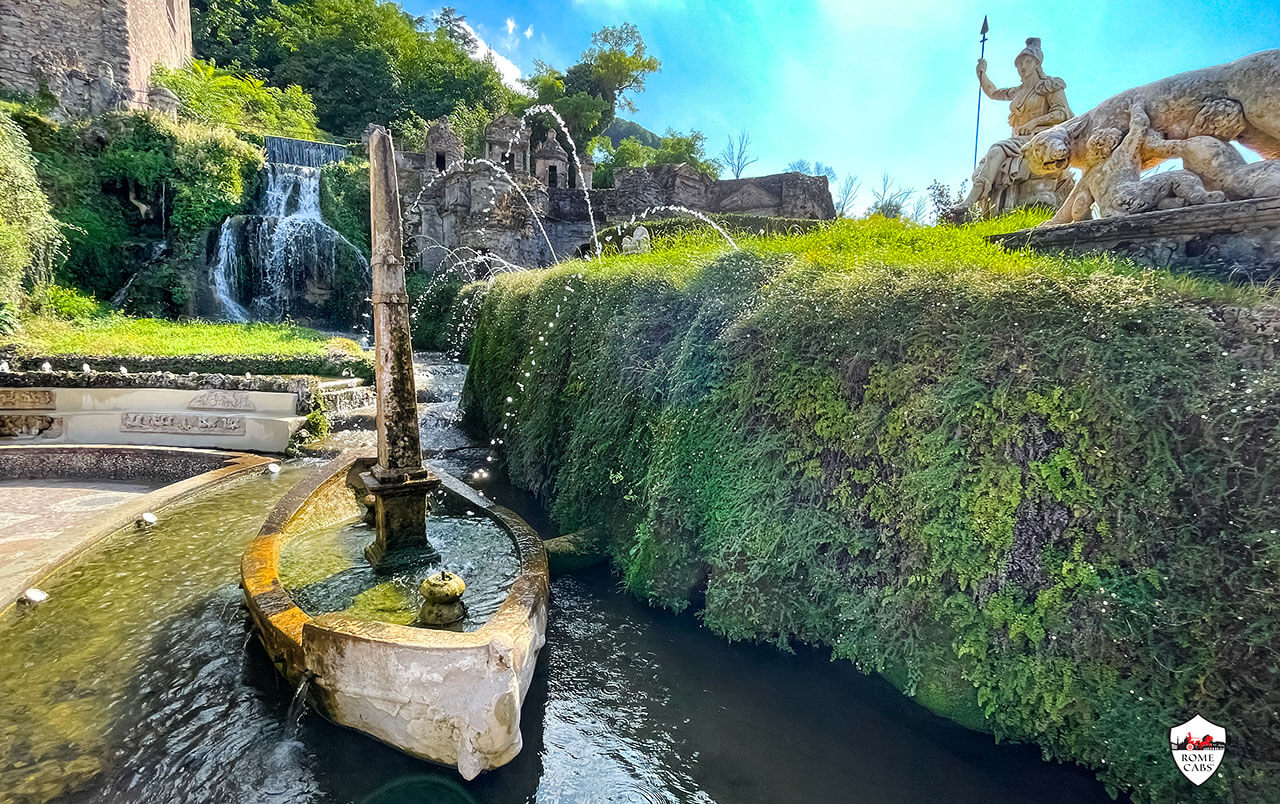 Rometta Fountain Villa d'Este Tivoli Gardens Day Trips from Rome post cruise tours from Civitavecchia