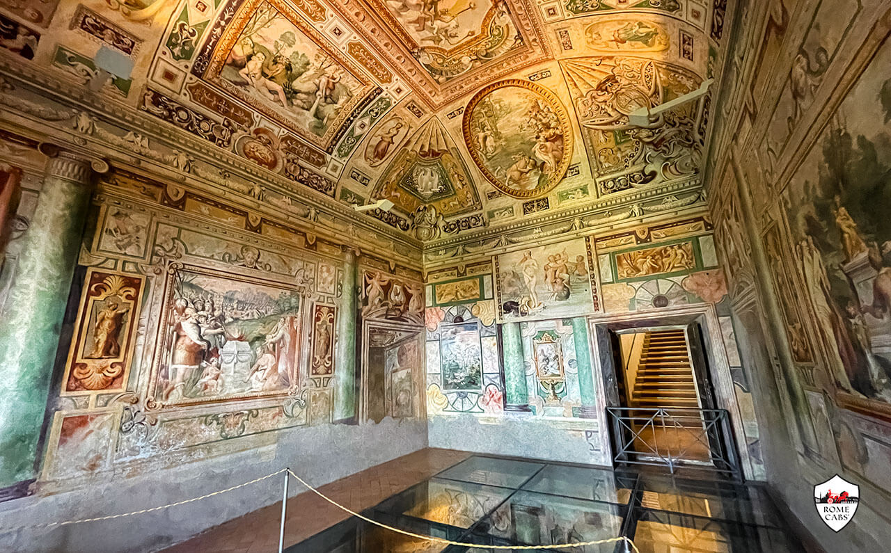 Second Tiburtine Room inside Villa d'Este Tivoli Guided to Renaissance Splendors day trip from Rome