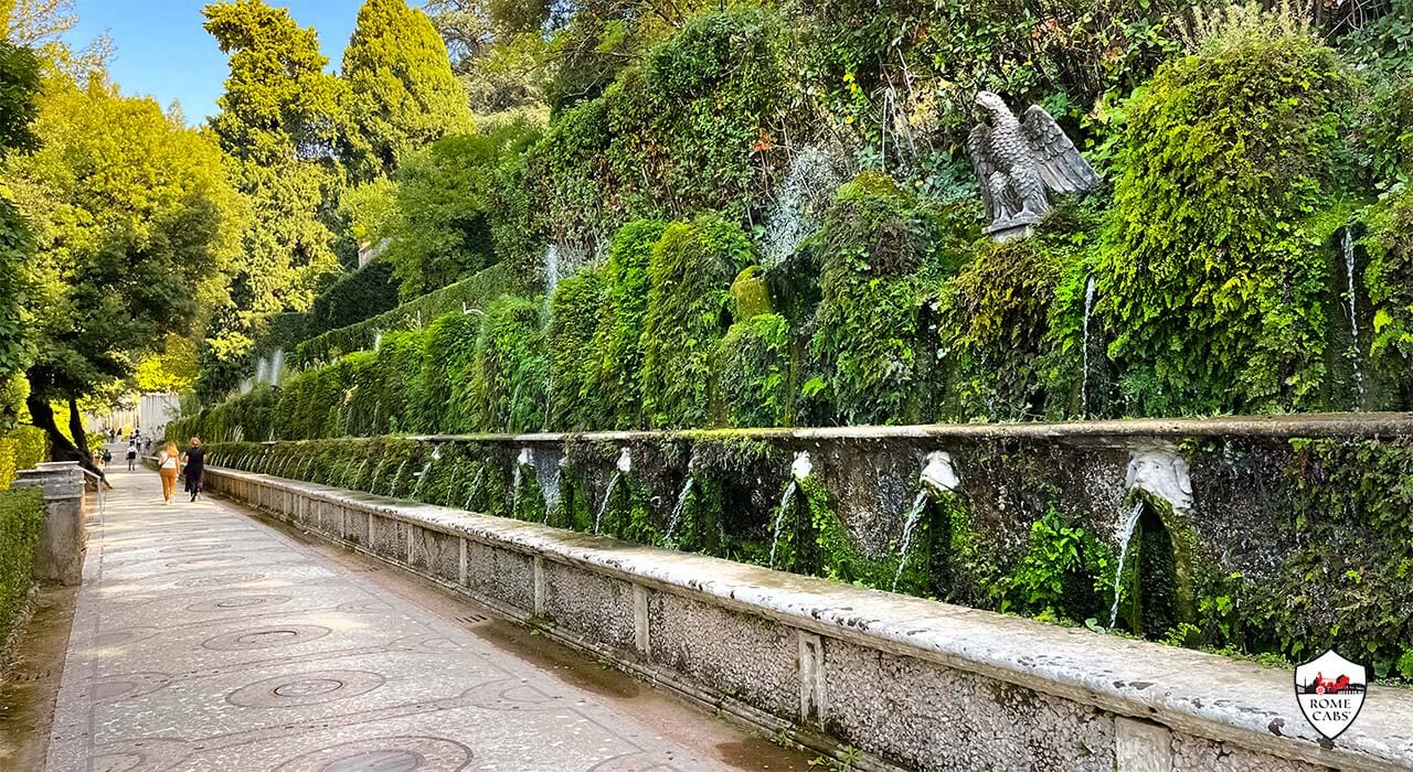 Hundred Fountains Villa d'Este Tivoli day trips from Rome limousine tours