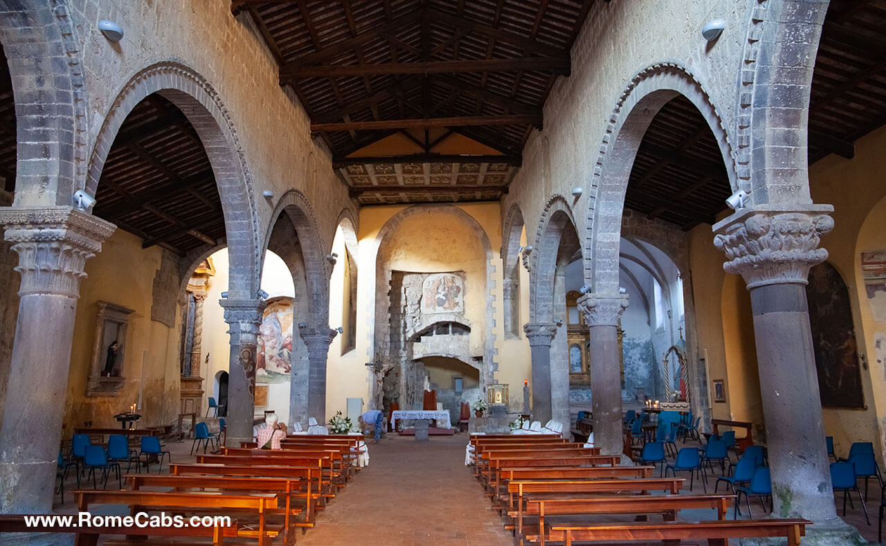 Church of Santa Maria delle Rosa Tuscania day trips from Rome Civitavecchia private excursions