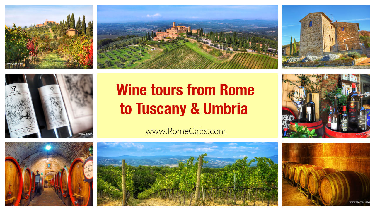 Best Wine Tours from Rome to Tuscany and Umbria RomeCabs luxury tours in Italy